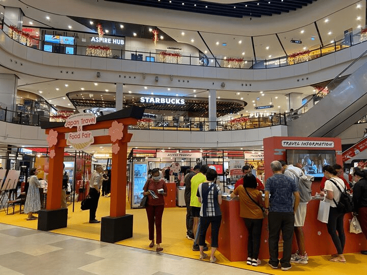 人気のショッピングモールGreat Worldで行われたJapan Travel & Food Fairの様子