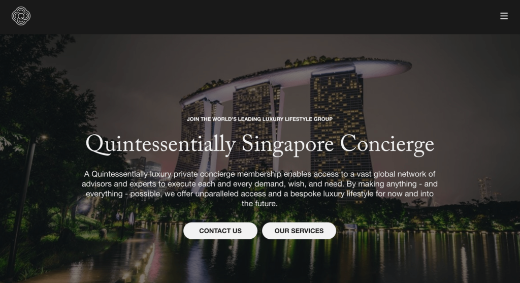 Quintessentially Webサイト